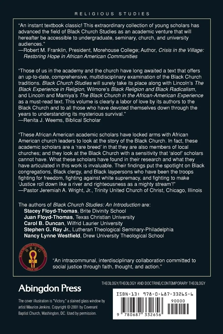 Rückseite: 9780687332656 | Black Church Studies | An Introduction | Stacey Floyd-Thomas (u. a.)