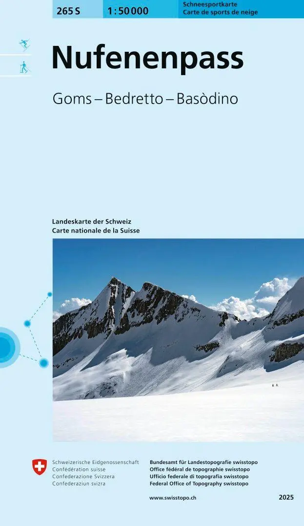 Cover: 9783302502656 | 265S Nufenenpass Schneesportkarte | Goms - Bedretto - Basòdino | 2025