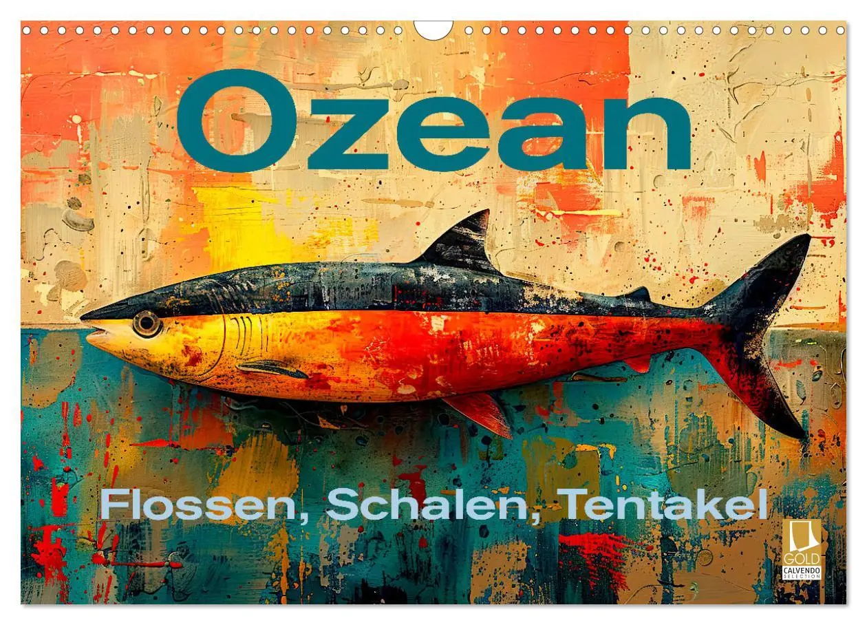 Cover: 9783457282656 | Ozean - Flossen, Schalen, Tentakel (Wandkalender 2026 DIN A3 quer),...