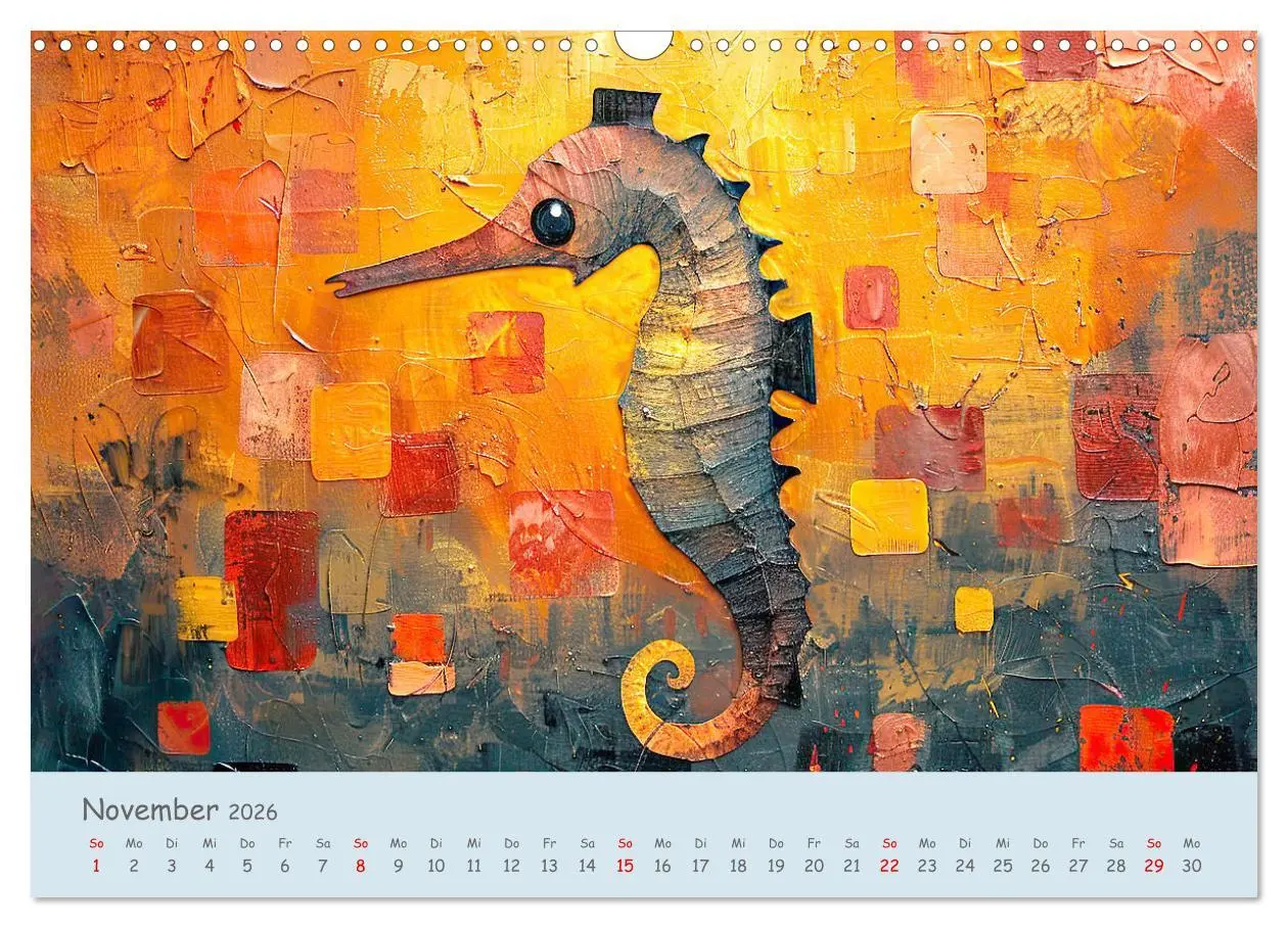 Bild: 9783457282656 | Ozean - Flossen, Schalen, Tentakel (Wandkalender 2026 DIN A3 quer),...