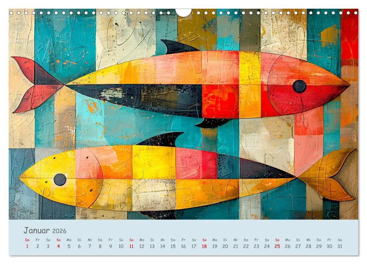 Bild: 9783457282656 | Ozean - Flossen, Schalen, Tentakel (Wandkalender 2026 DIN A3 quer),...
