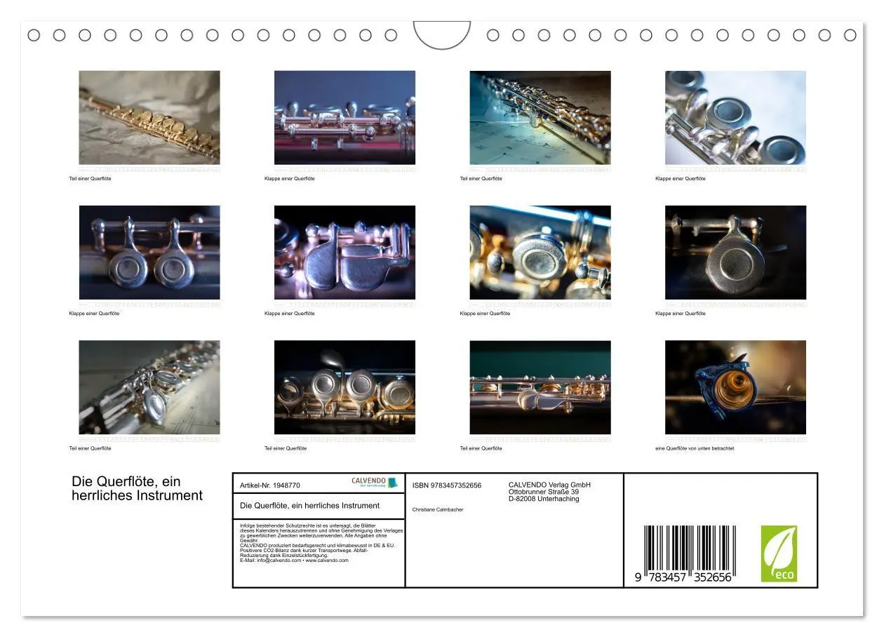 Bild: 9783457352656 | Die Querflöte, ein herrliches Instrument (Wandkalender 2026 DIN A4...