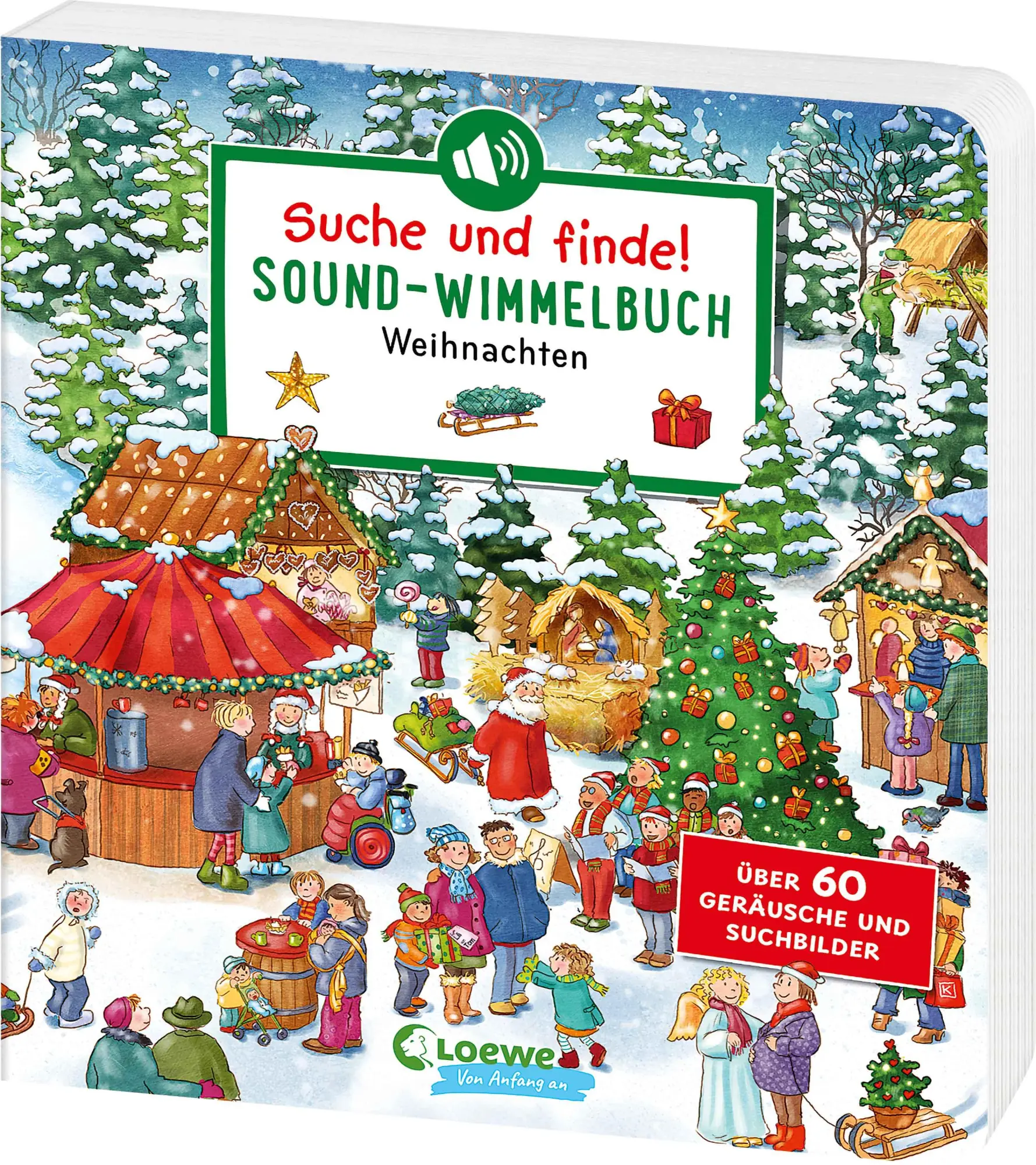 Cover: 9783743222656 | Suche und finde! Sound-Wimmelbuch - Weihnachten | Annette Moser | Buch