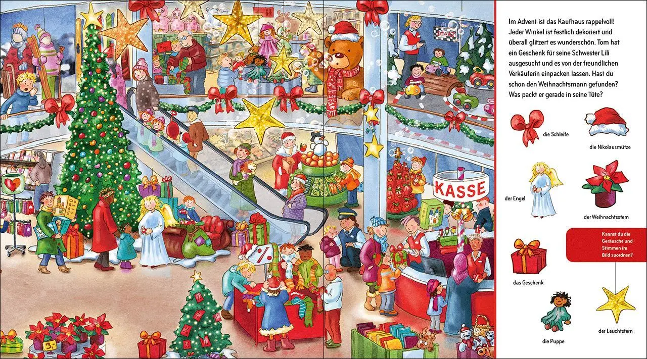 Bild: 9783743222656 | Suche und finde! Sound-Wimmelbuch - Weihnachten | Annette Moser | Buch