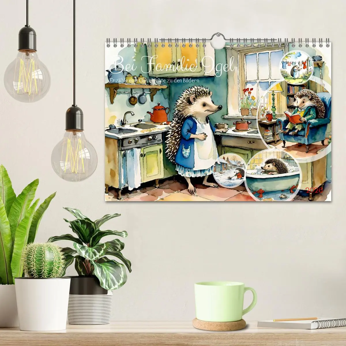 Bild: 9783457342756 | Bei Familie Igel (Wandkalender 2026 DIN A4 quer), CALVENDO...