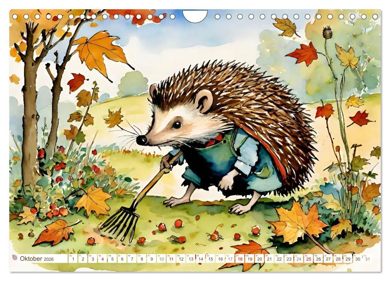 Bild: 9783457342756 | Bei Familie Igel (Wandkalender 2026 DIN A4 quer), CALVENDO...