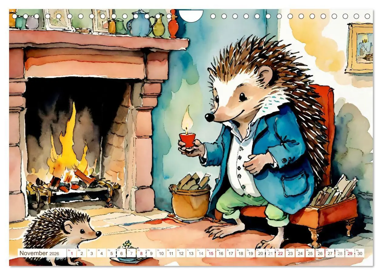 Bild: 9783457342756 | Bei Familie Igel (Wandkalender 2026 DIN A4 quer), CALVENDO...
