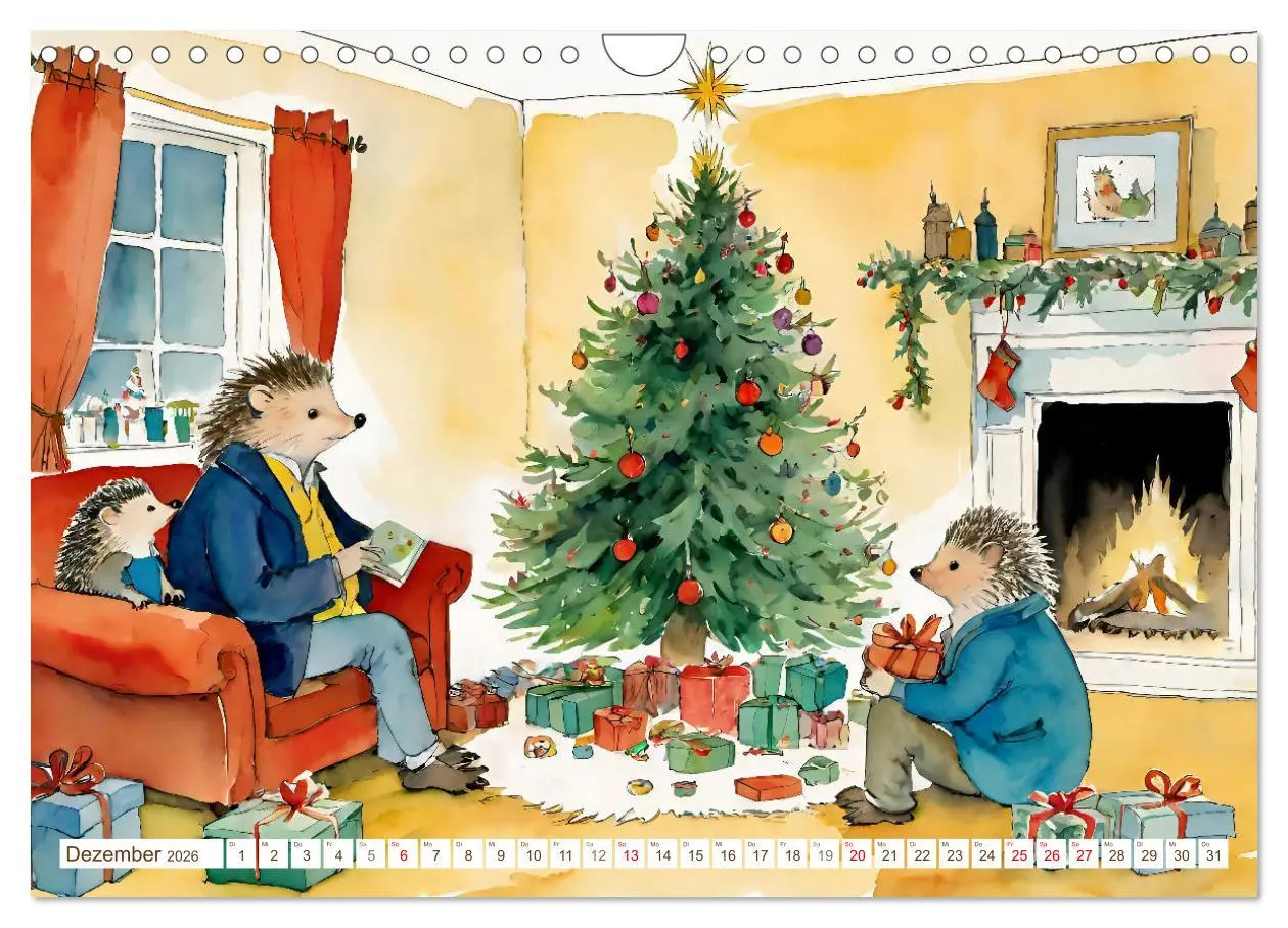 Bild: 9783457342756 | Bei Familie Igel (Wandkalender 2026 DIN A4 quer), CALVENDO...