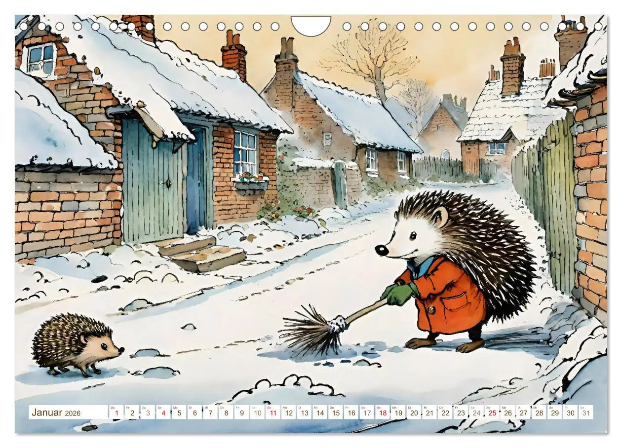 Bild: 9783457342756 | Bei Familie Igel (Wandkalender 2026 DIN A4 quer), CALVENDO...