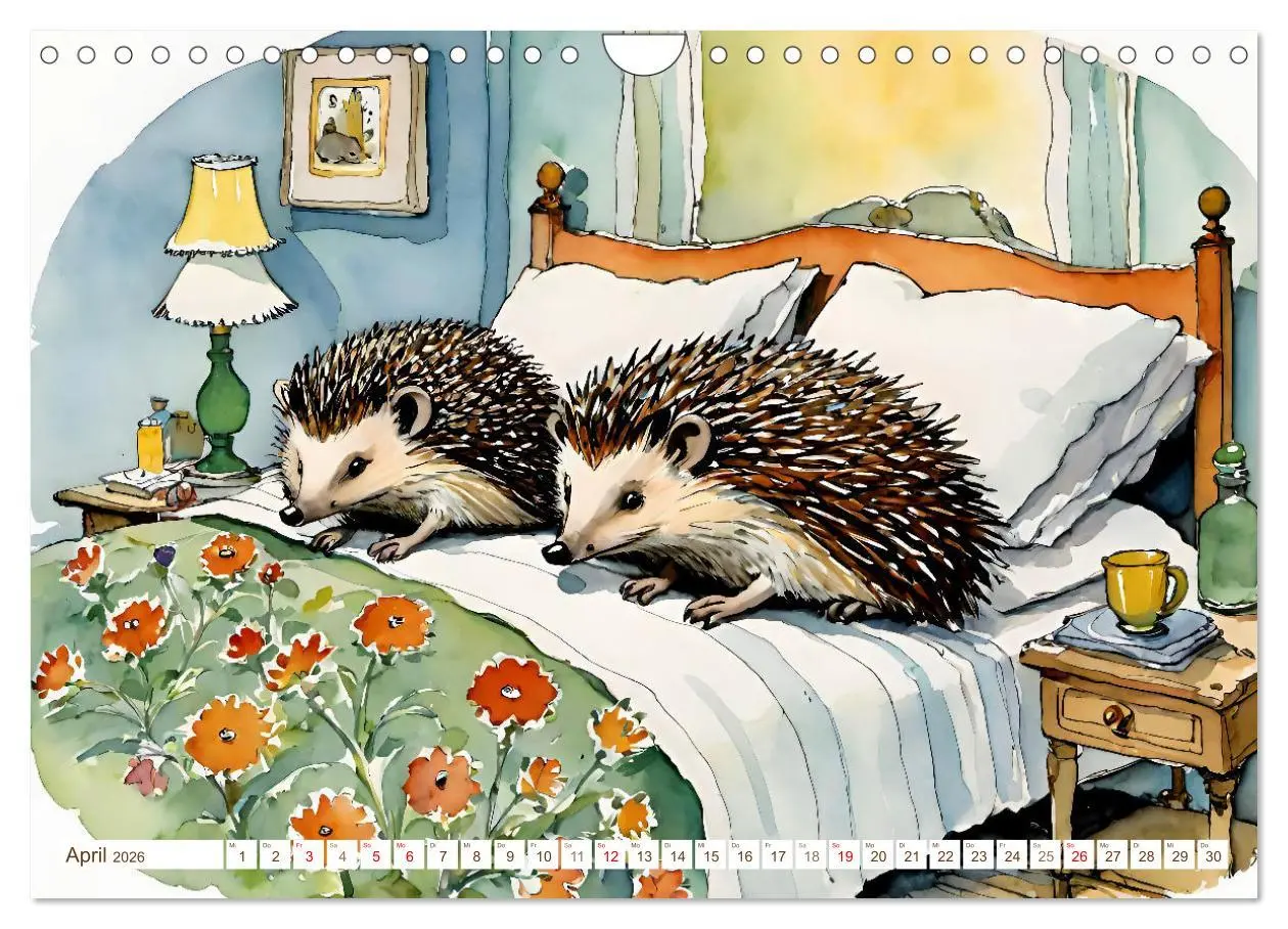 Bild: 9783457342756 | Bei Familie Igel (Wandkalender 2026 DIN A4 quer), CALVENDO...