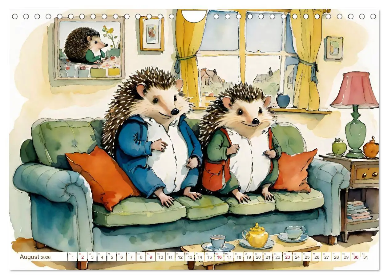 Bild: 9783457342756 | Bei Familie Igel (Wandkalender 2026 DIN A4 quer), CALVENDO...