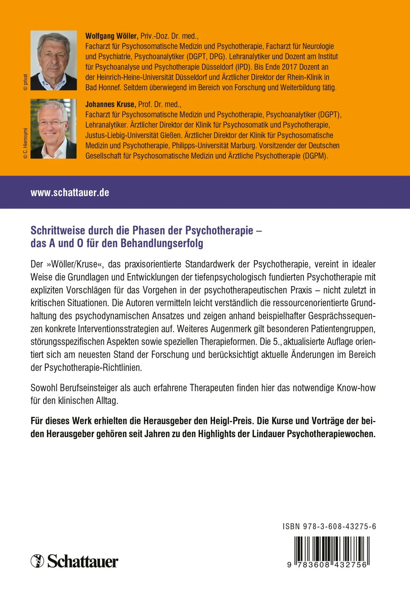 Rückseite: 9783608432756 | Tiefenpsychologisch fundierte Psychotherapie | Wolfgang Wöller (u. a.)