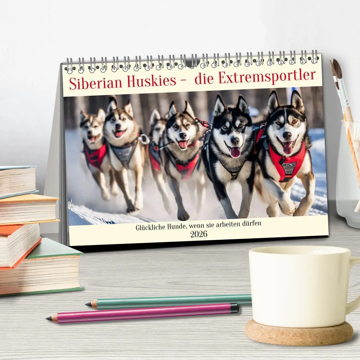 Bild: 9783457402856 | Siberian Huskies - die Extremsportler (Tischkalender 2026 DIN A5...