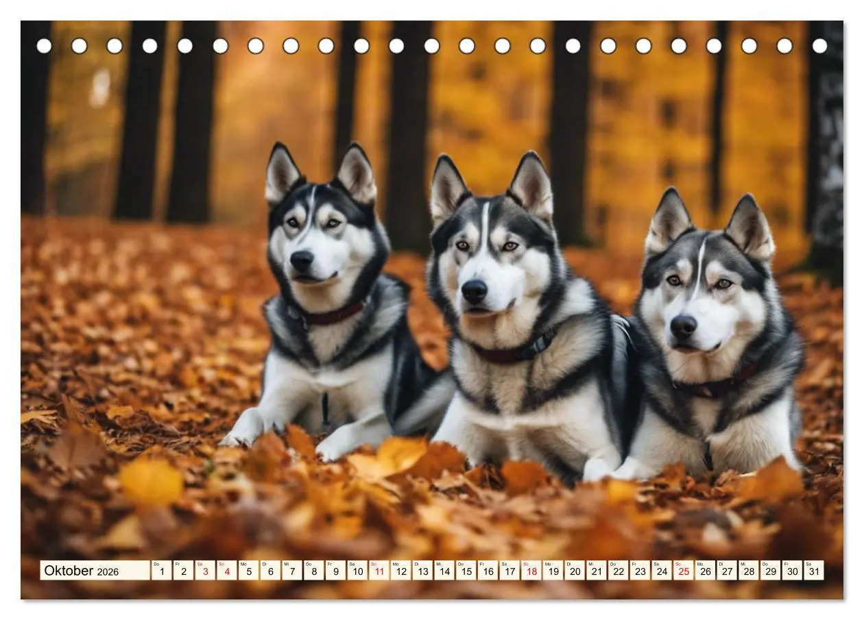 Bild: 9783457402856 | Siberian Huskies - die Extremsportler (Tischkalender 2026 DIN A5...