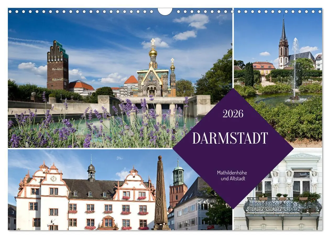 Cover: 9783457572856 | Darmstadt - Mathildenhöhe und Altstadt (Wandkalender 2026 DIN A3...