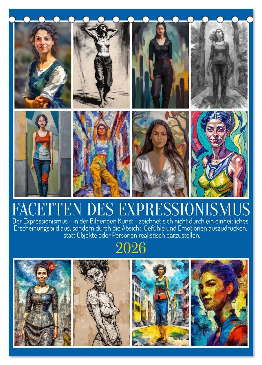 Cover: 9783516592856 | Facetten des Expressionismus (Tischkalender 2026 DIN A5 hoch),...