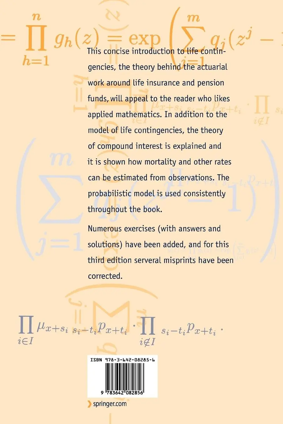 Rückseite: 9783642082856 | Life Insurance Mathematics | Hans U. Gerber | Taschenbuch | xvii