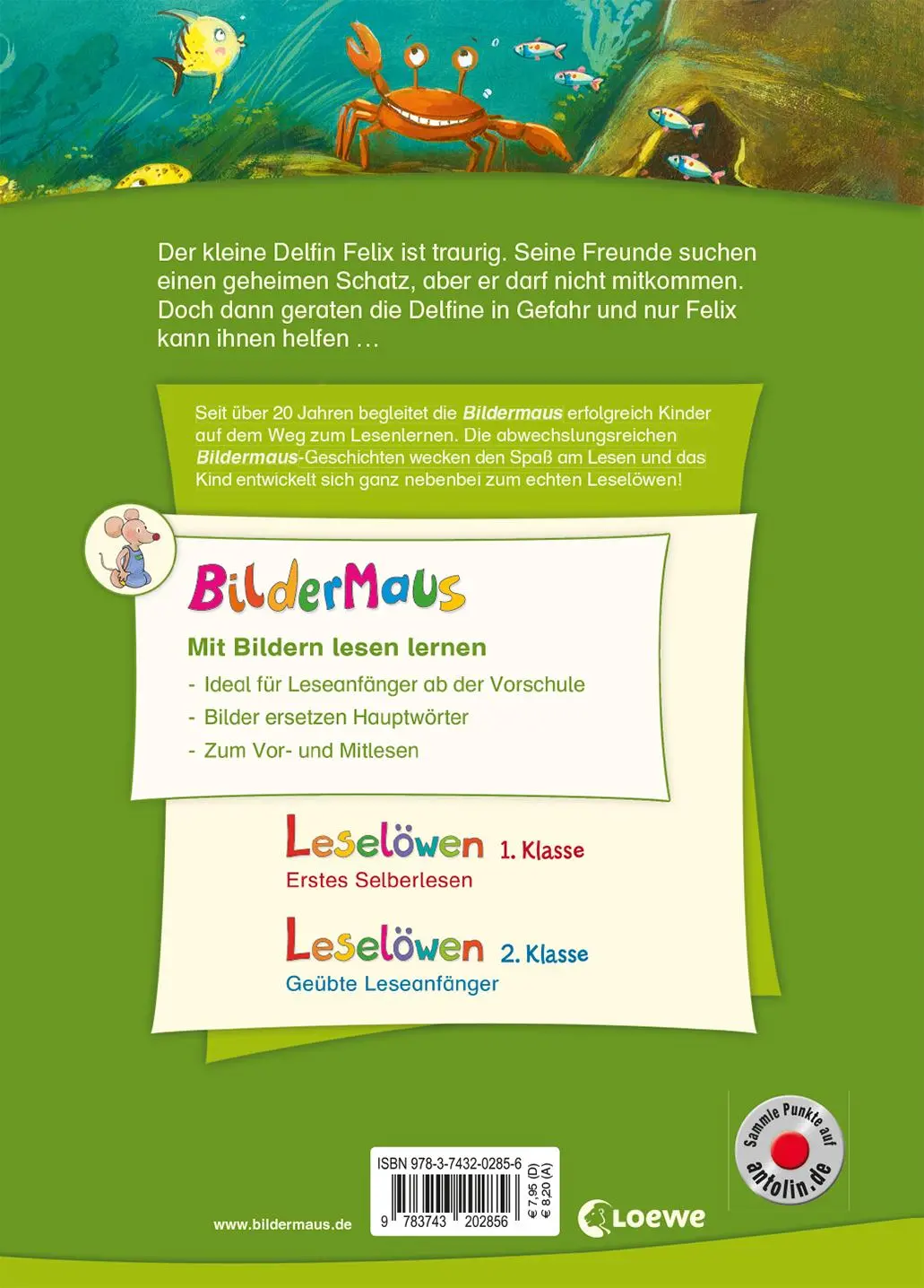 Rückseite: 9783743202856 | Bildermaus - Der kleine Delfin auf Schatzsuche | Dagmar Henze | Buch