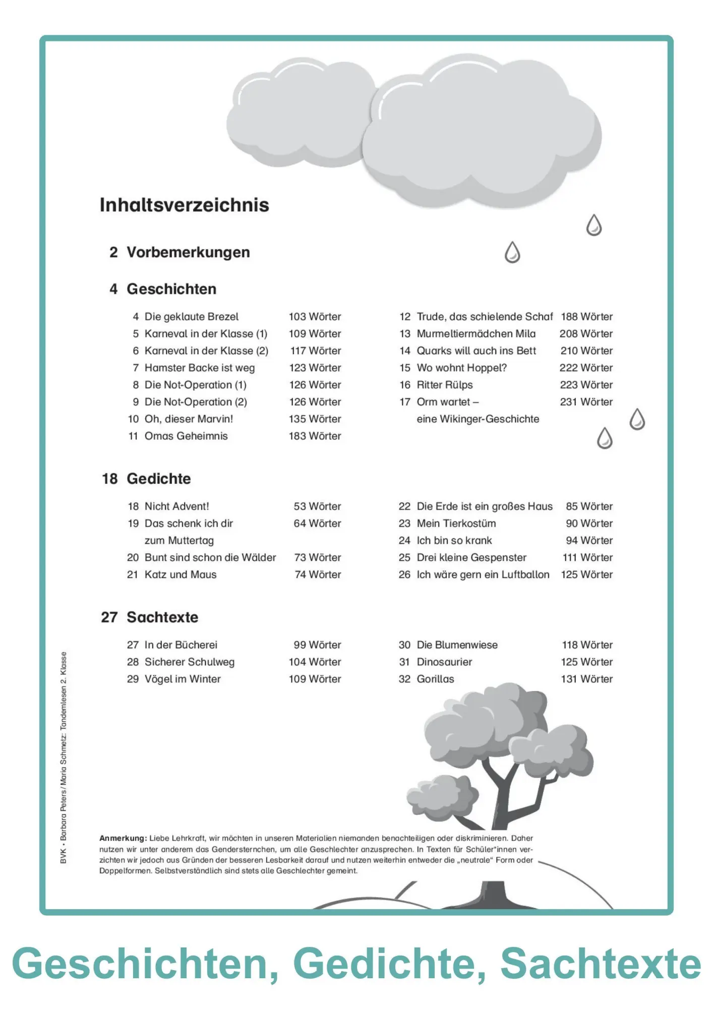 Bild: 9783965202856 | Tandemlesen 2. Klasse | 20 Minuten Lesezeit | Barbara Peters (u. a.)