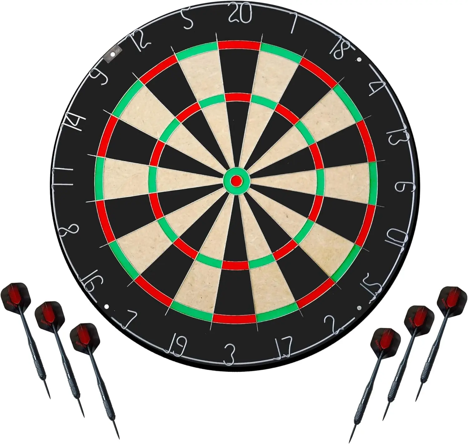 Cover: 4250283242956 | Karella 855003 - Dartboard Bullout Set inklusive 2 Set Darts,...