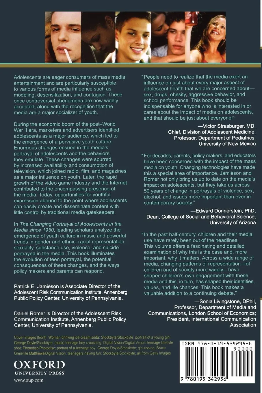 Rückseite: 9780195342956 | The Changing Portrayal of Adolescents in the Media Since 1950 | Buch