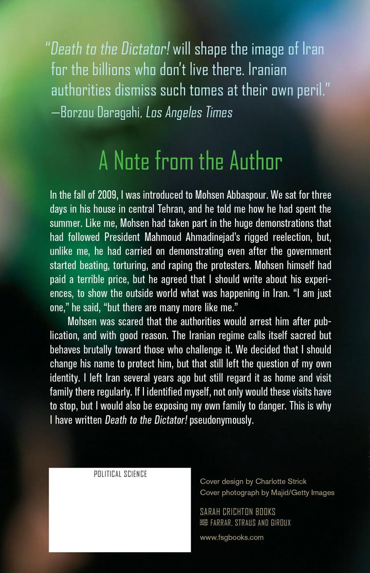 Rückseite: 9780374532956 | Death to the Dictator! | Afsaneh Moqadam | Taschenbuch | Englisch