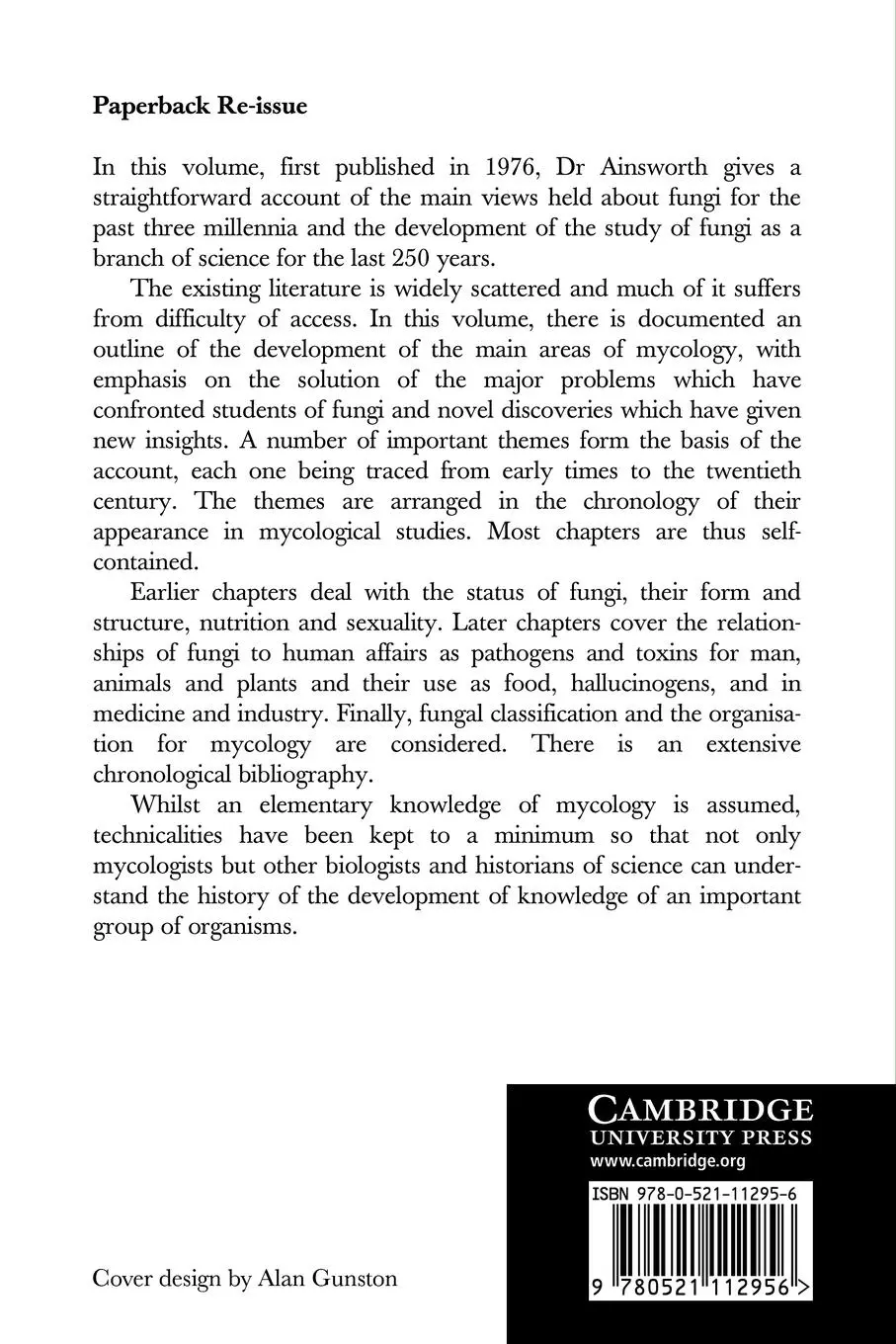 Rückseite: 9780521112956 | Introduction to the History of Mycology | G. C. Ainsworth | Buch