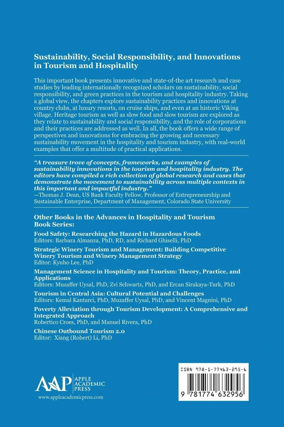 Rückseite: 9781774632956 | Sustainability, Social Responsibility, and Innovations in the...