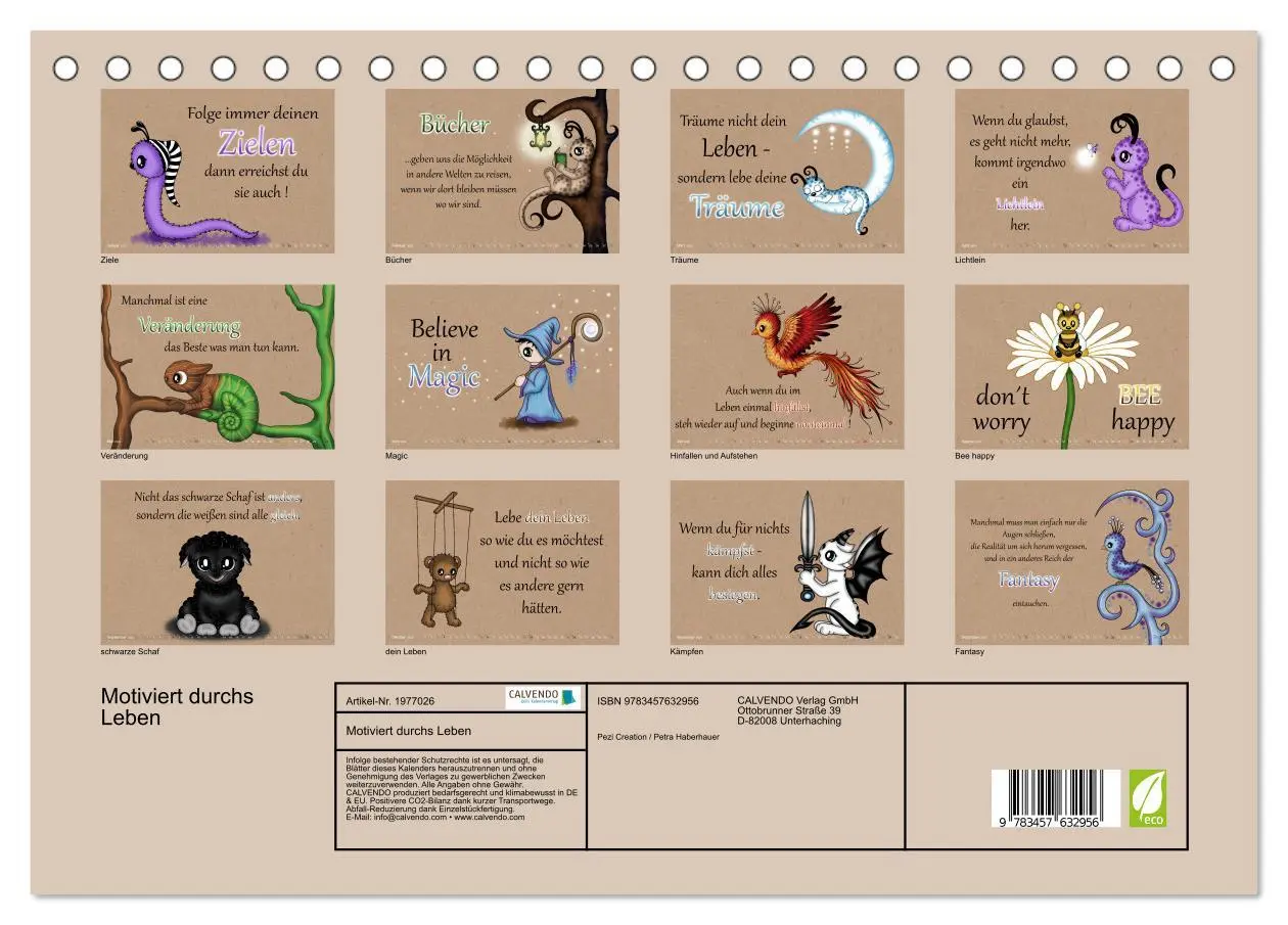 Bild: 9783457632956 | Motiviert durchs Leben (Tischkalender 2026 DIN A5 quer), CALVENDO...