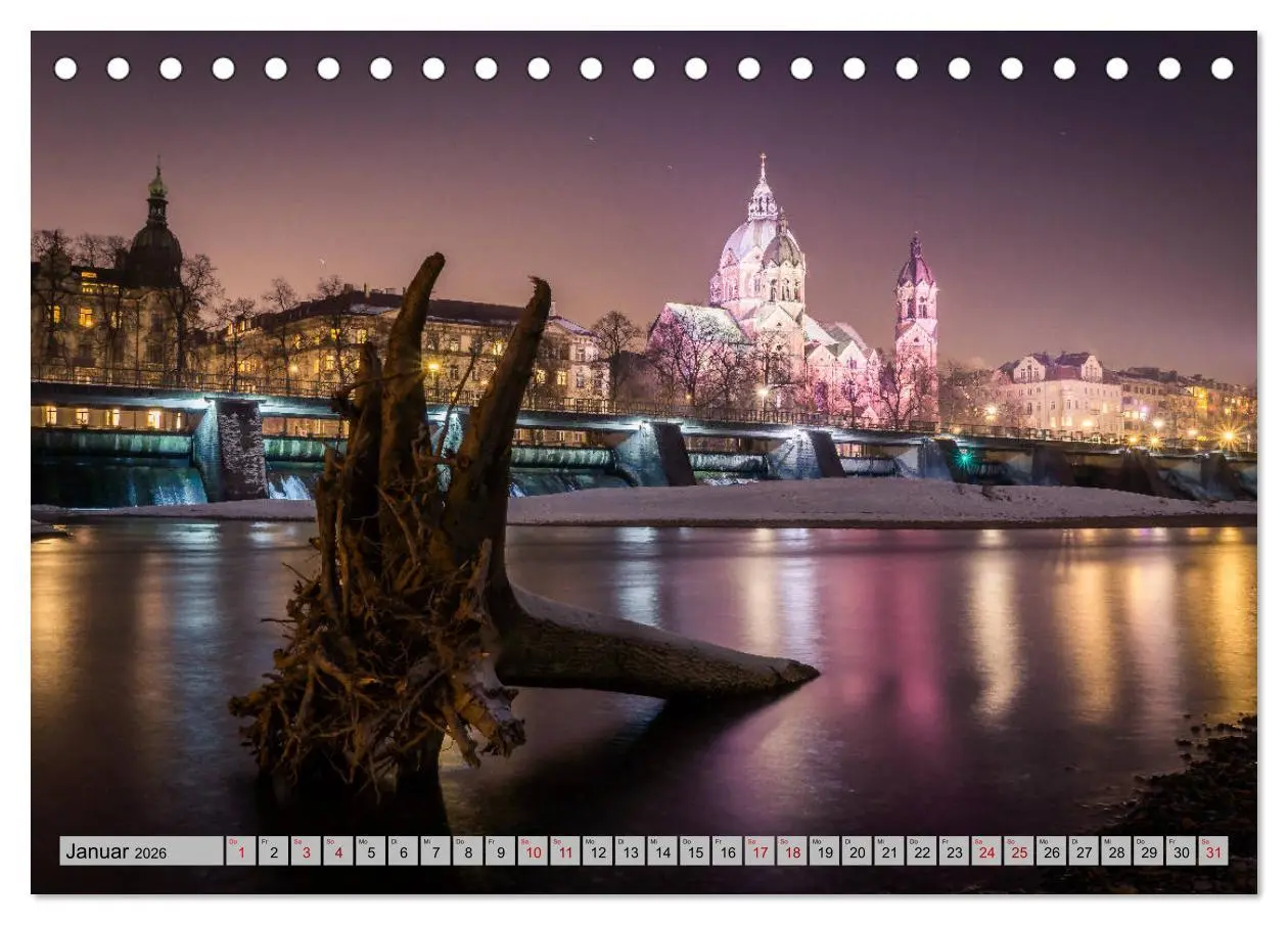 Bild: 9783457872956 | München - Lichter der Großstadt (Tischkalender 2026 DIN A5 quer),...