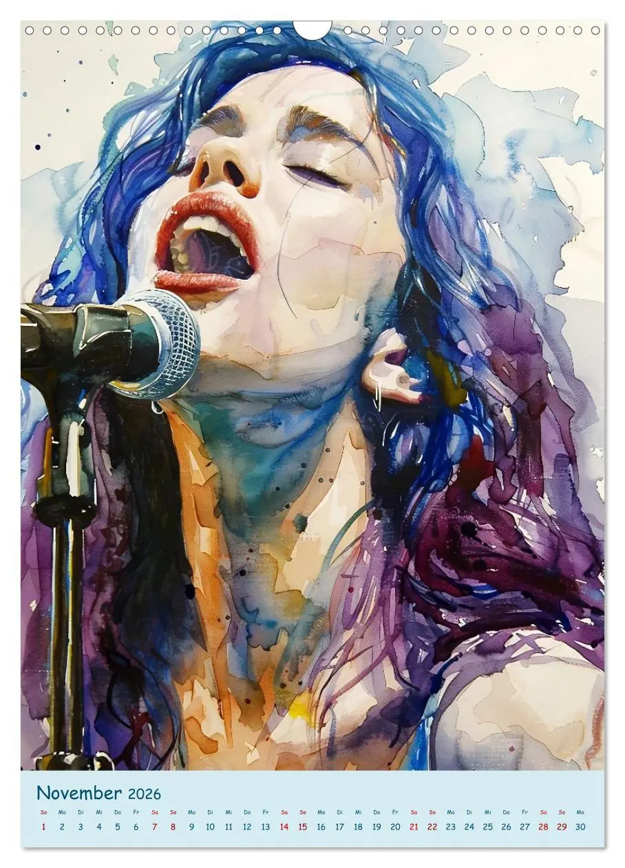Bild: 9783516272956 | Die Farben der Musik (Wandkalender 2026 DIN A3 hoch), CALVENDO...