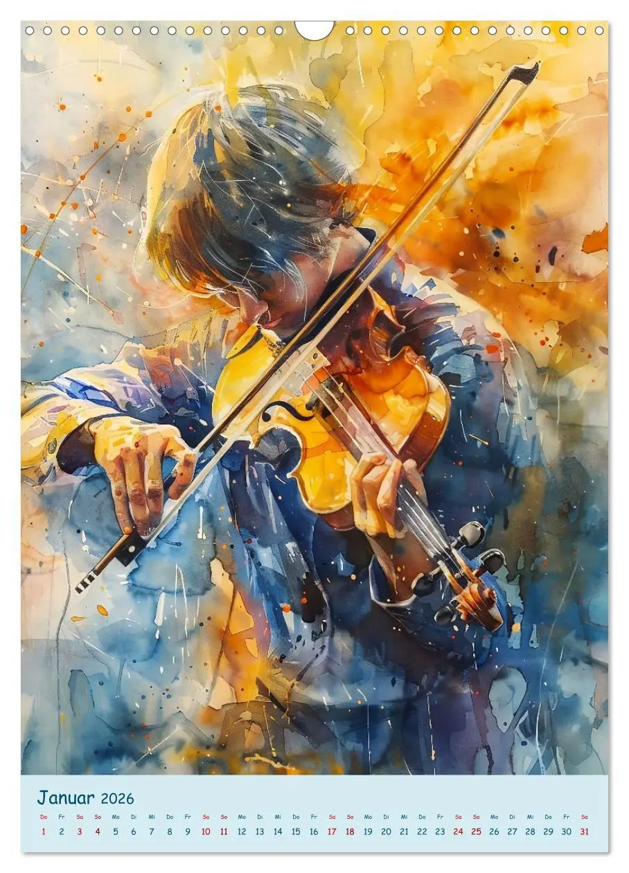 Bild: 9783516272956 | Die Farben der Musik (Wandkalender 2026 DIN A3 hoch), CALVENDO...