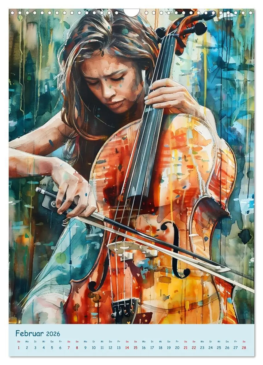 Bild: 9783516272956 | Die Farben der Musik (Wandkalender 2026 DIN A3 hoch), CALVENDO...