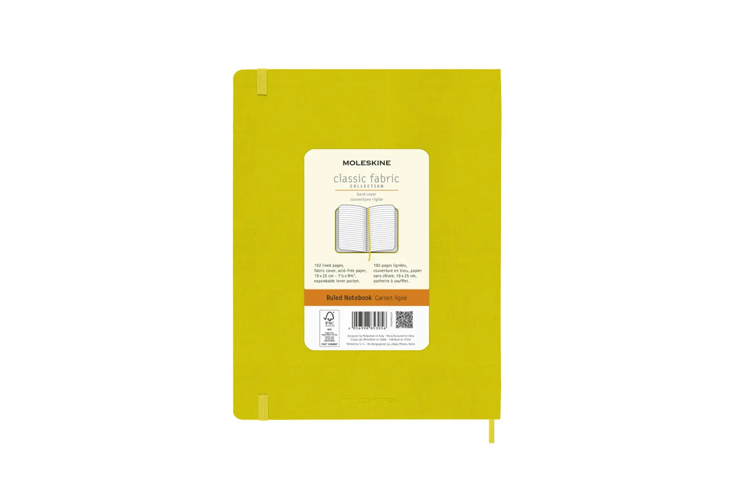 Bild: 8056598853056 | Moleskine Notizbuch - Color, XL, Liniert, Stoffeinband, Strohgelb