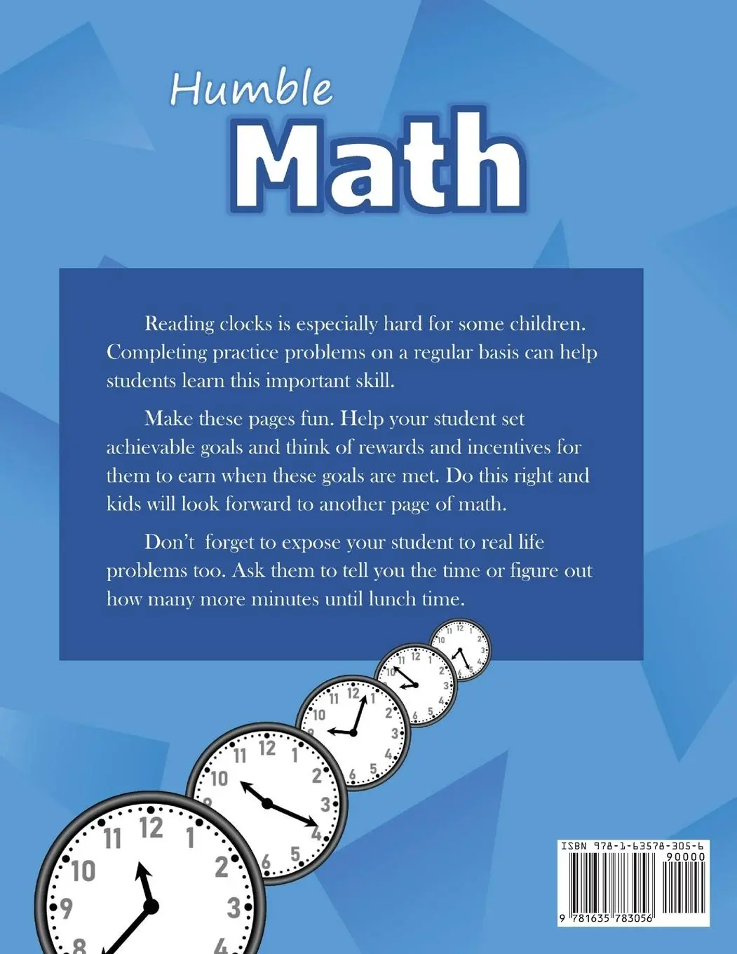Rückseite: 9781635783056 | Humble Math - 100 Days of Telling the Time - Practice Reading Clocks