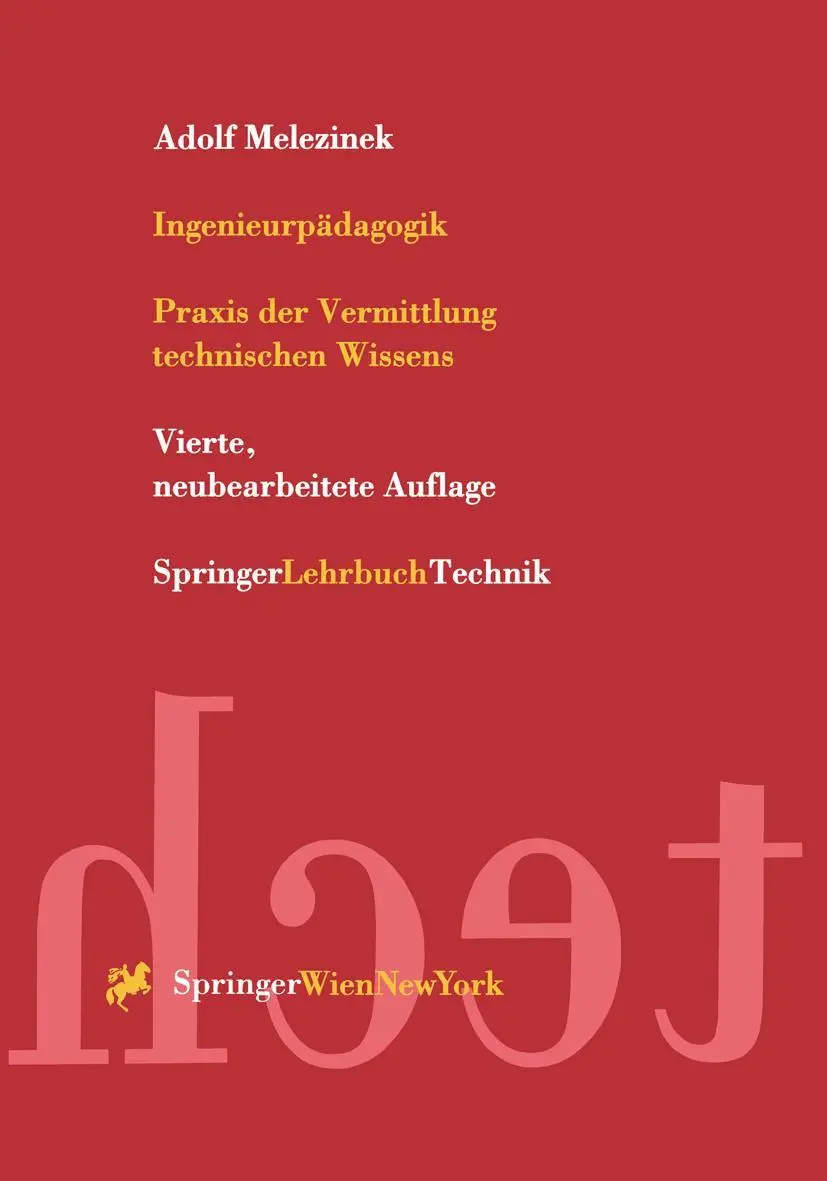 Cover: 9783211833056 | Ingenieurpädagogik | Praxis der Vermittlung technischen Wissens | Buch