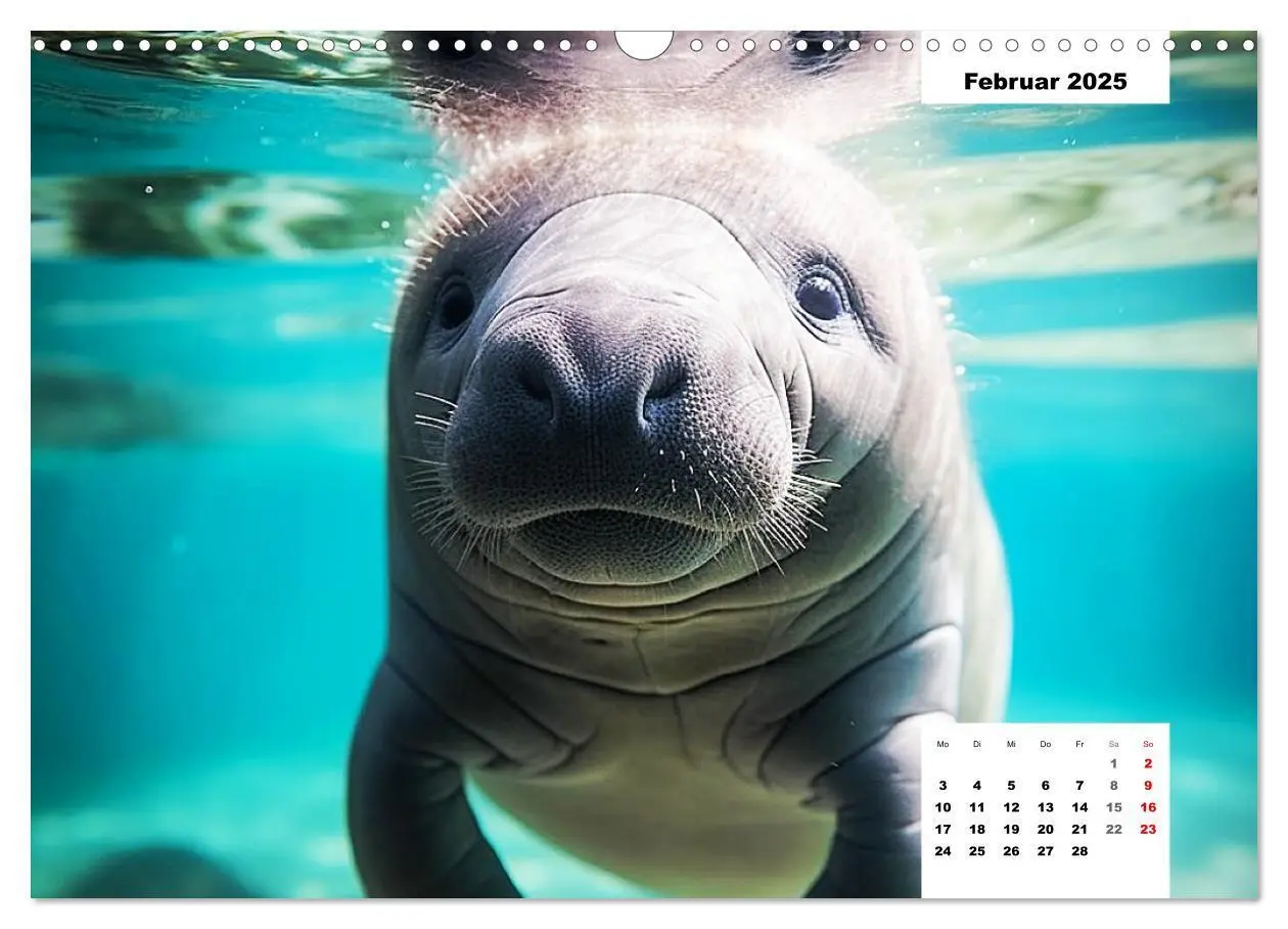 Bild: 9783383893056 | Manatees. Faszinierende Rundschwanzseekühe (Wandkalender 2025 DIN...