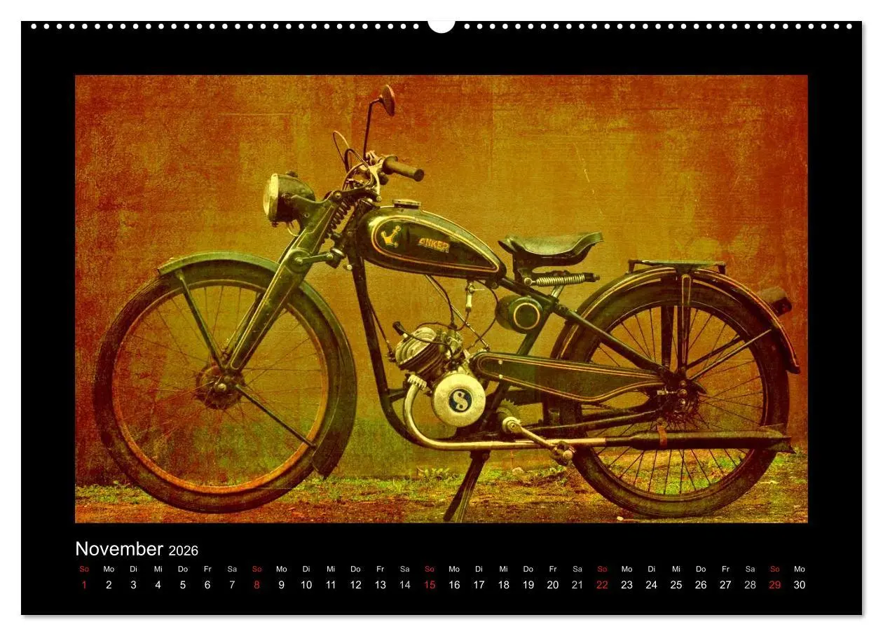 Bild: 9783516233056 | Motorrad Oldtimer (Wandkalender 2026 DIN A2 quer), CALVENDO...