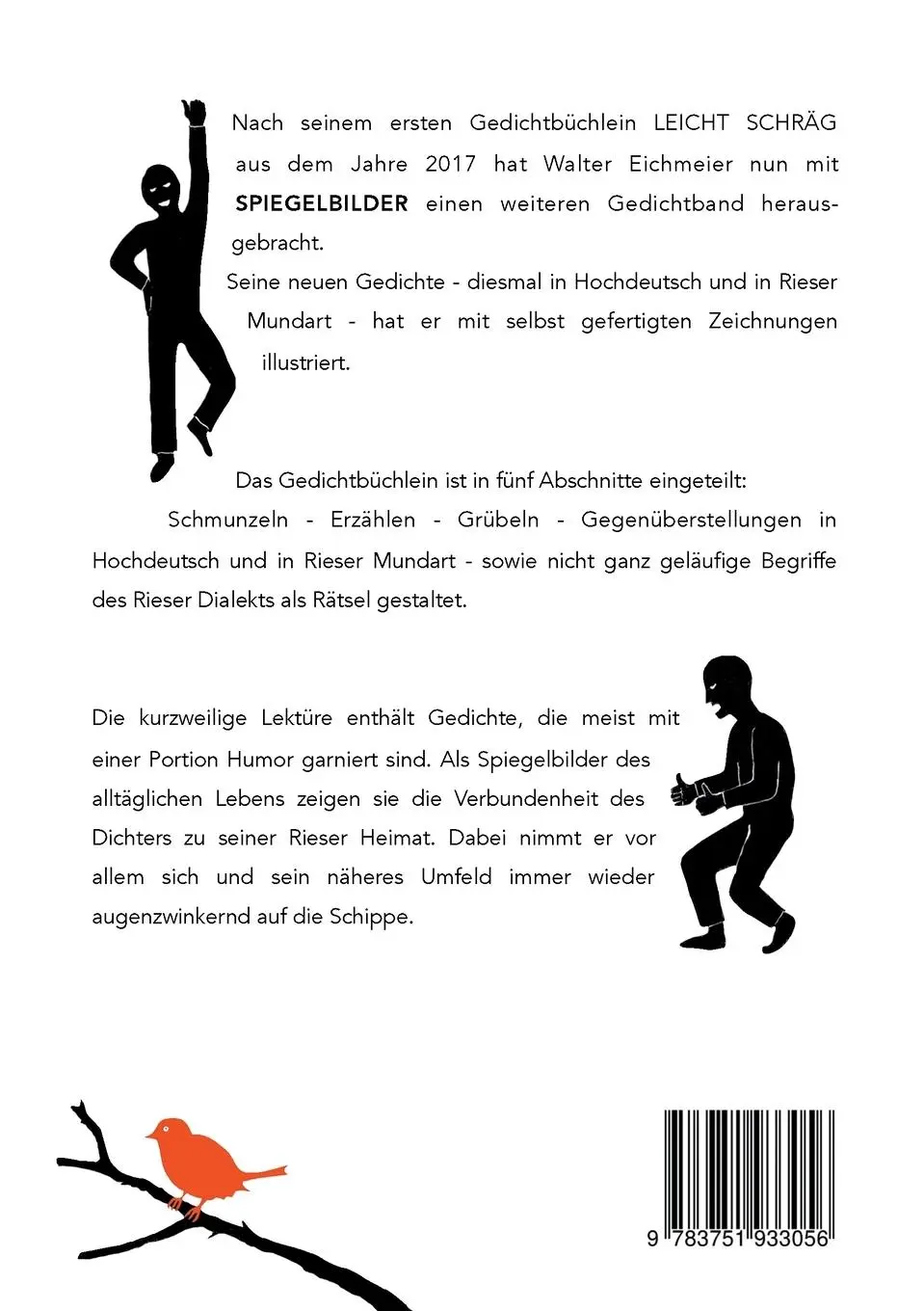 Rückseite: 9783751933056 | Spiegelbilder | Gedichte und Zeichnungen | Walter Eichmeier | Buch