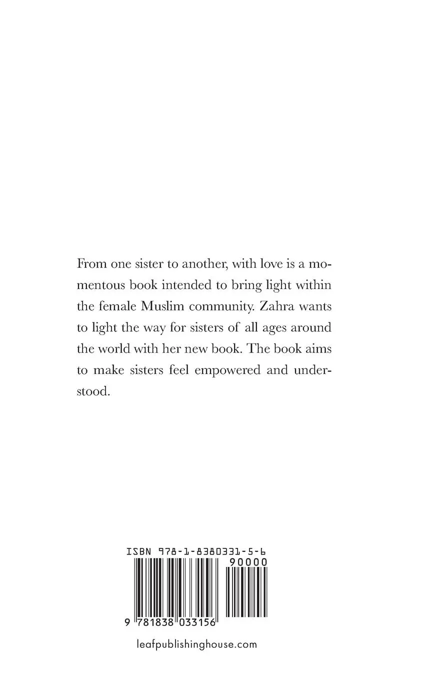 Rückseite: 9781838033156 | from one sister to another, with love | Zahra Batool | Taschenbuch