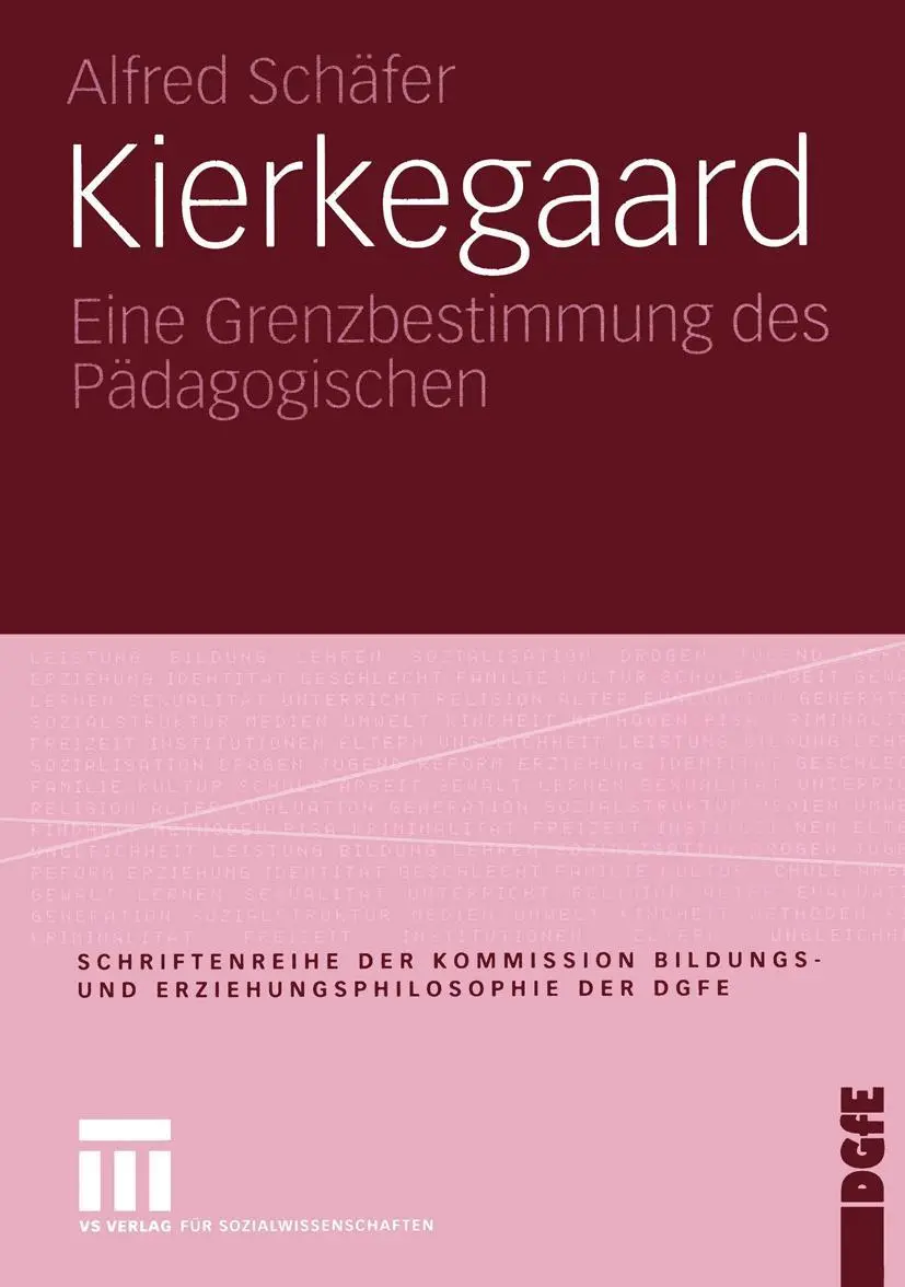 Cover: 9783531143156 | Kierkegaard | Eine Grenzbestimmung des Pädagogischen | Alfred Schäfer