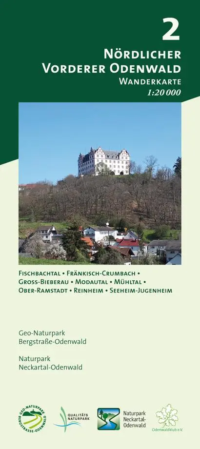 Cover: 9783947593156 | Nördlicher Vorderer Odenwald 1 : 20 000 Blatt 2 | Bergstraße-Odenwald