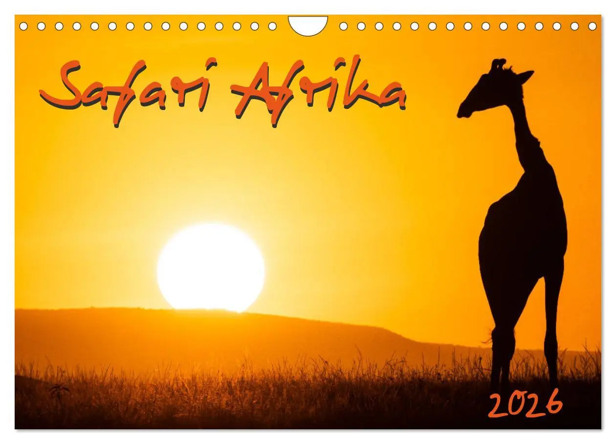 Cover: 9783457813256 | Safari Afrika (Wandkalender 2026 DIN A4 quer), CALVENDO Monatskalender