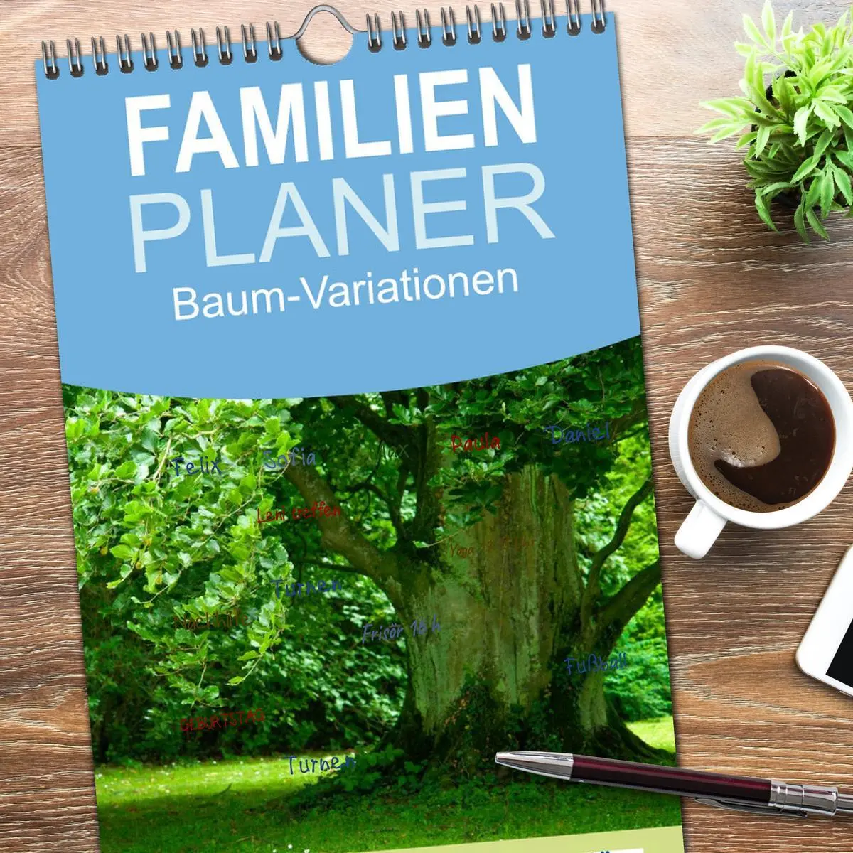 Bild: 9783516523256 | Familienplaner 2026 - Baum-Variationen mit 5 Spalten (Wandkalender,...