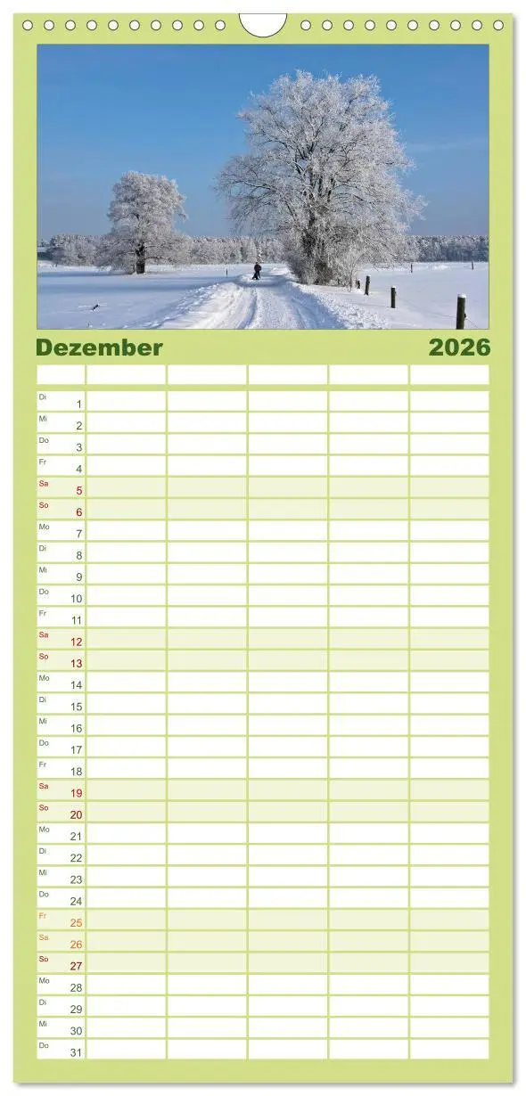 Bild: 9783516523256 | Familienplaner 2026 - Baum-Variationen mit 5 Spalten (Wandkalender,...