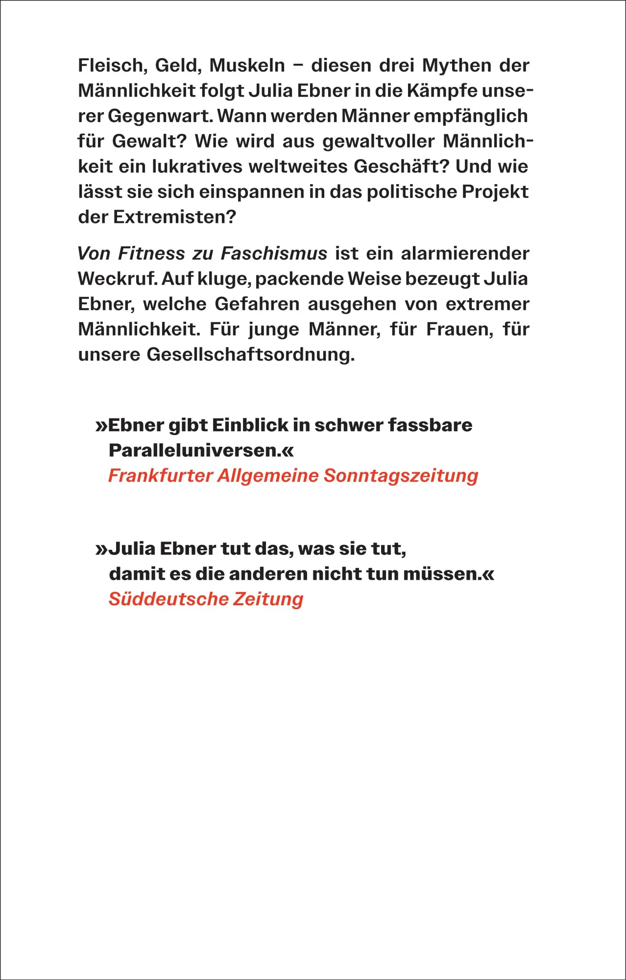 Rückseite: 9783518433256 | Von Fitness zu Faschismus | Julia Ebner | Buch | 296 S. | Deutsch