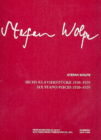 Cover: 9790500113256 | 6 Klavierstücke (1920-1929) | Stefan Wolpe | Buch | EAN 9790500113256