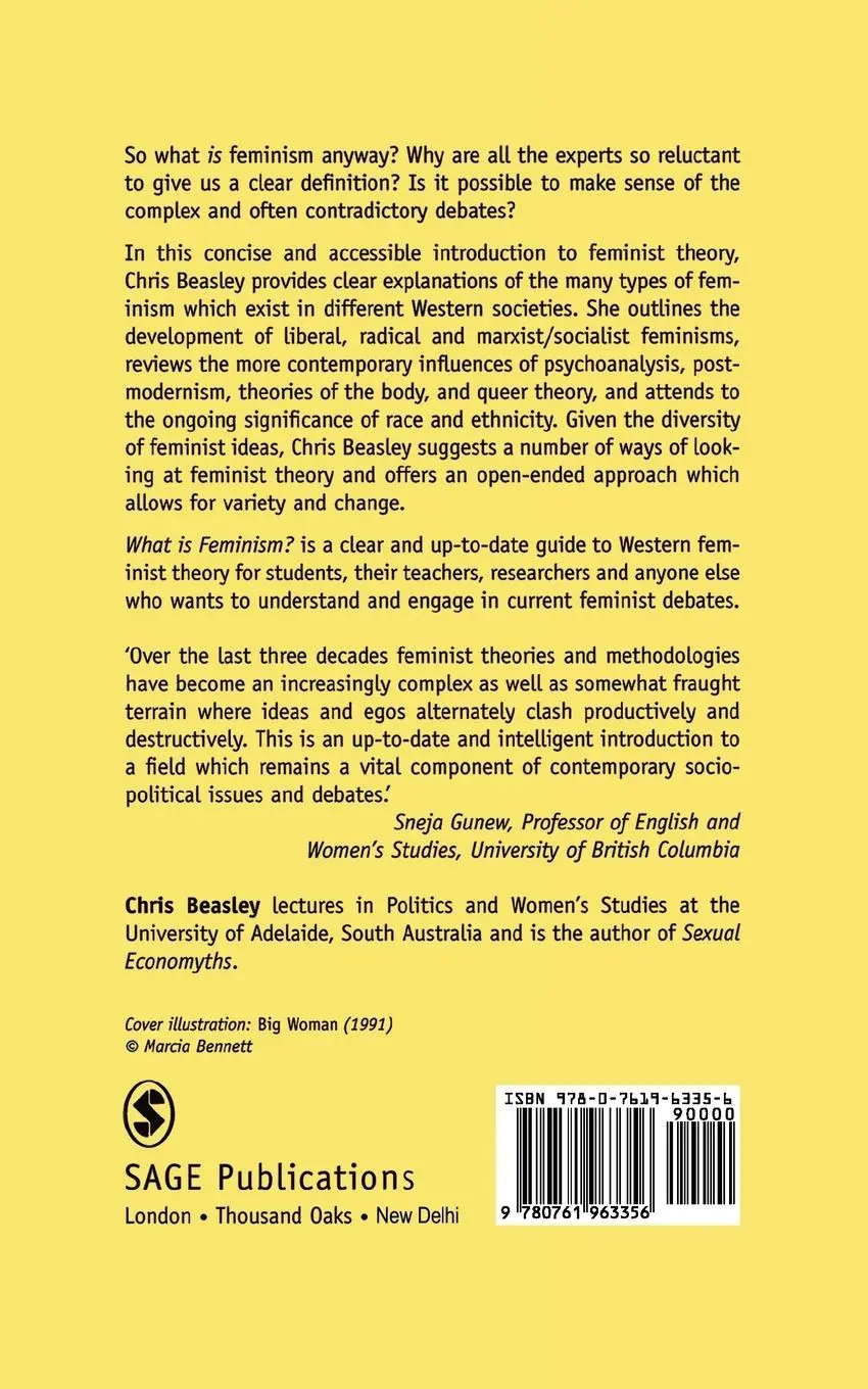 Rückseite: 9780761963356 | What is Feminism? | An Introduction to Feminist Theory | Chris Beasley