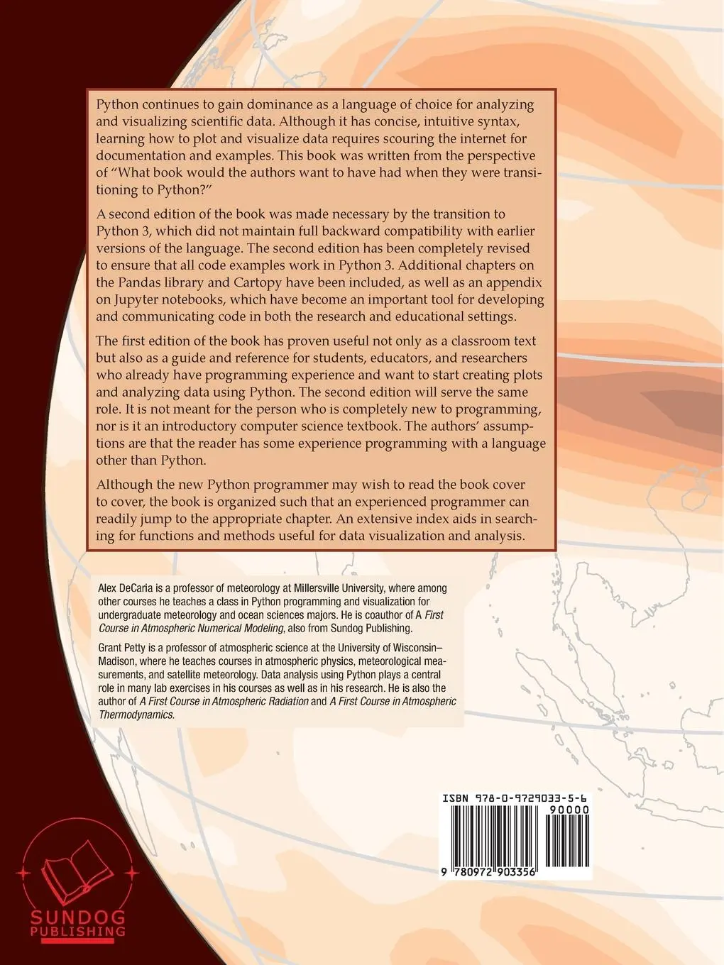 Rückseite: 9780972903356 | Python Programming and Visualization for Scientists | Decaria (u. a.)