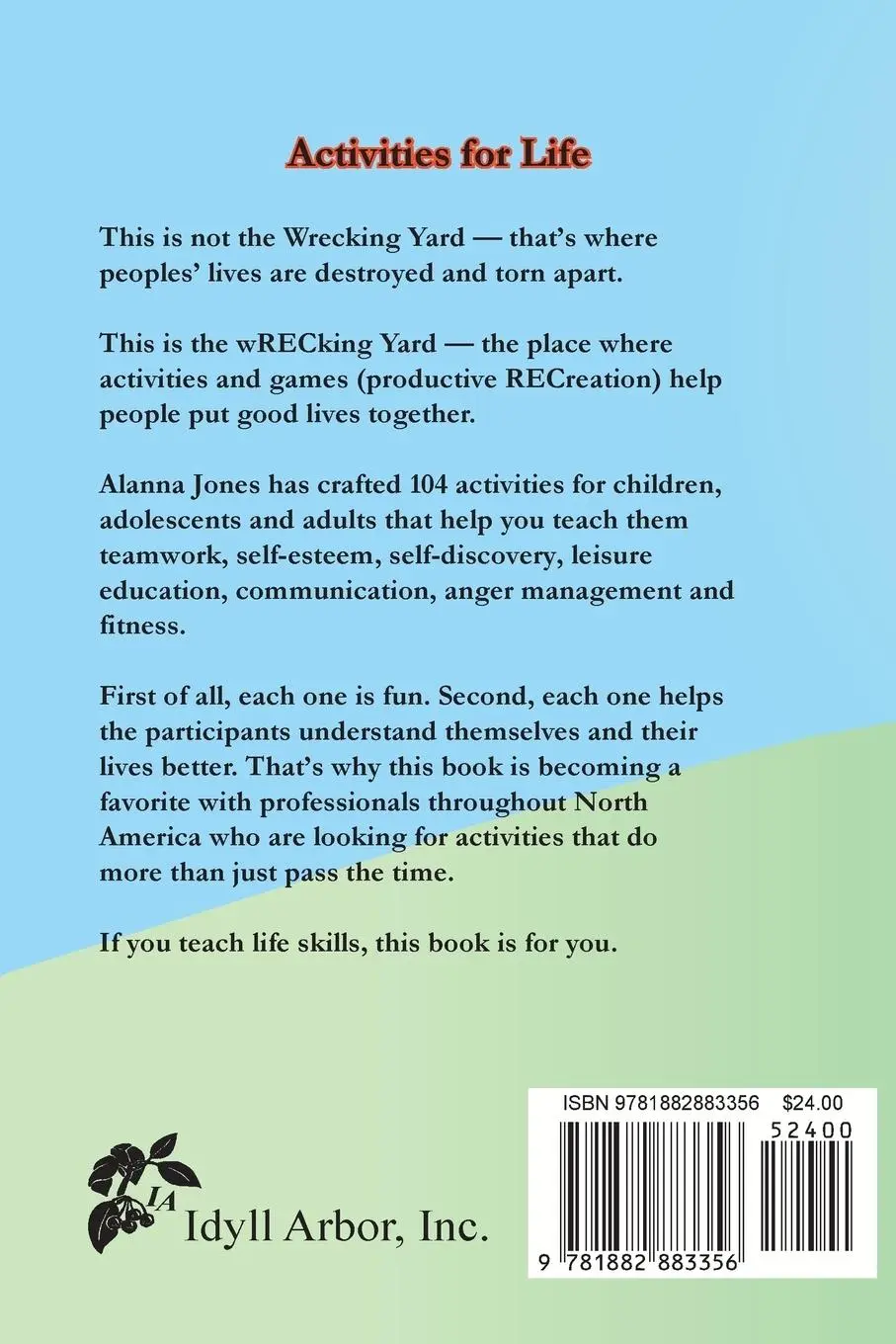Rückseite: 9781882883356 | The wRECking Yard of Games and Activities | Alanna Jones | Taschenbuch